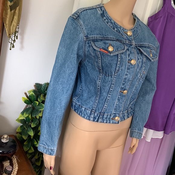 Vtg 80s Jordache denim jean jacket M - Picture 4 of 13